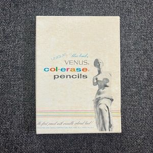 •Vintage Venus Col-Erase 1277 Carmine Red Pencils Blue Band 3 packs in Box•
